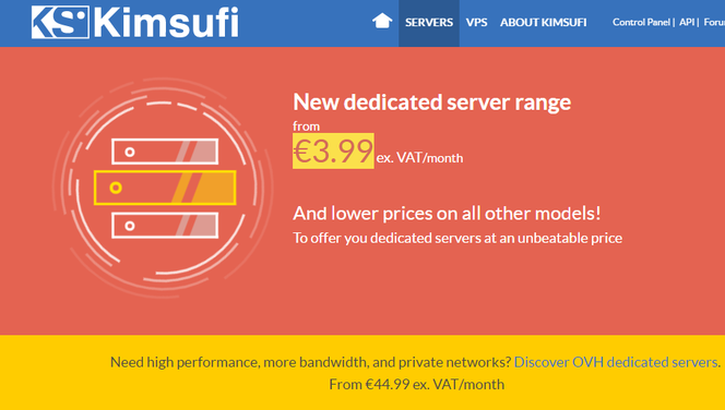 图片[1] - Kimsufi – 仅3.99欧元 法国/加拿大独立服务器 - 云线路